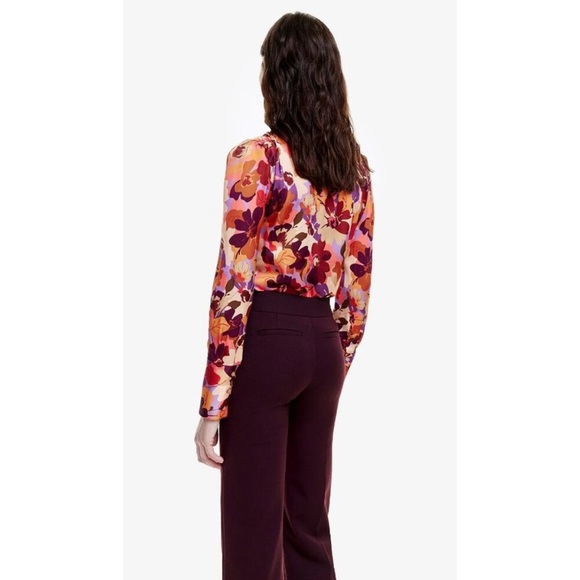Smythe Multicolor Floral Blouse Women’s Size Medium - Picture 2 of 6